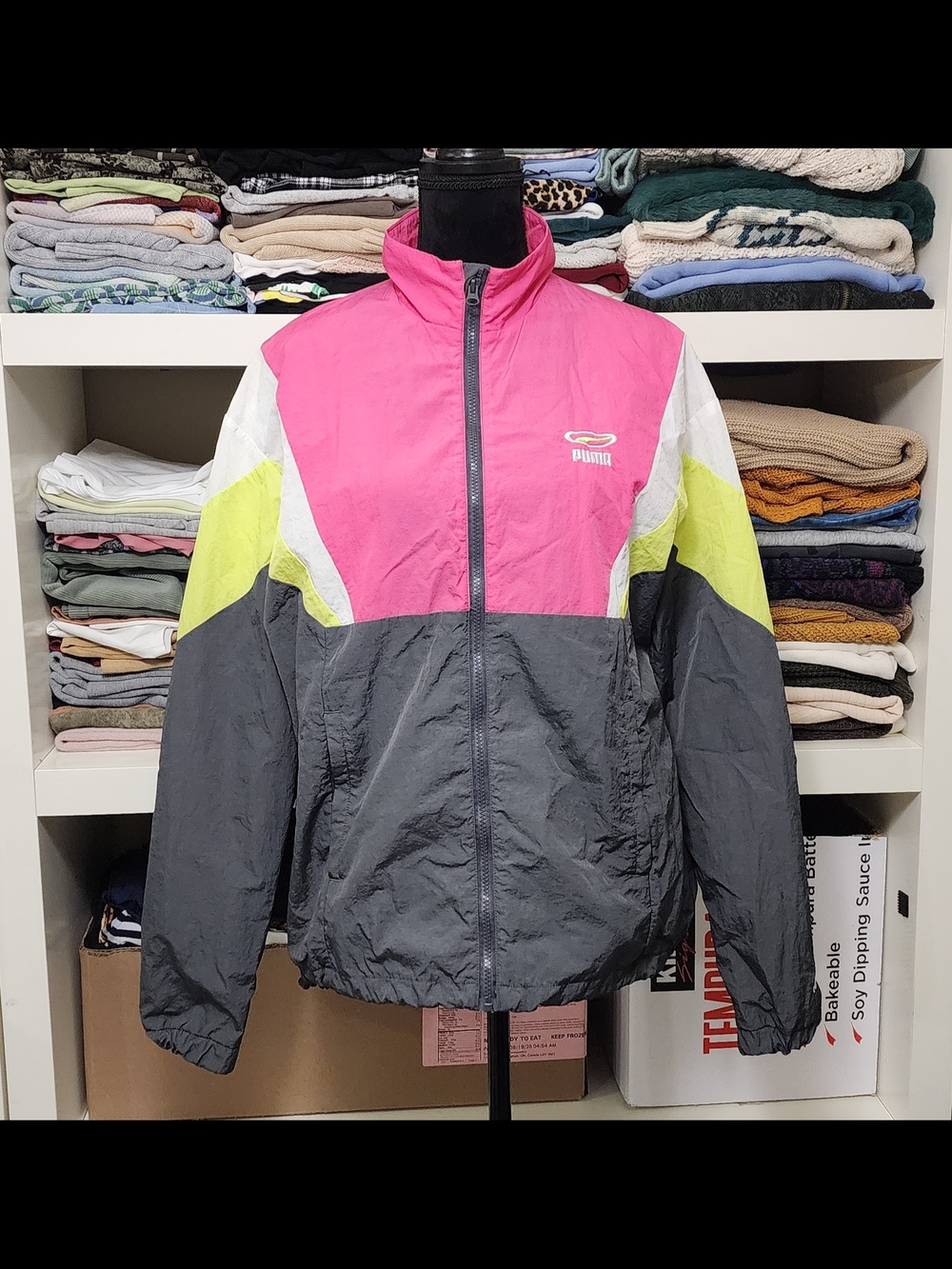 VINTAGE PUMA 90s Colorblock Windbreaker